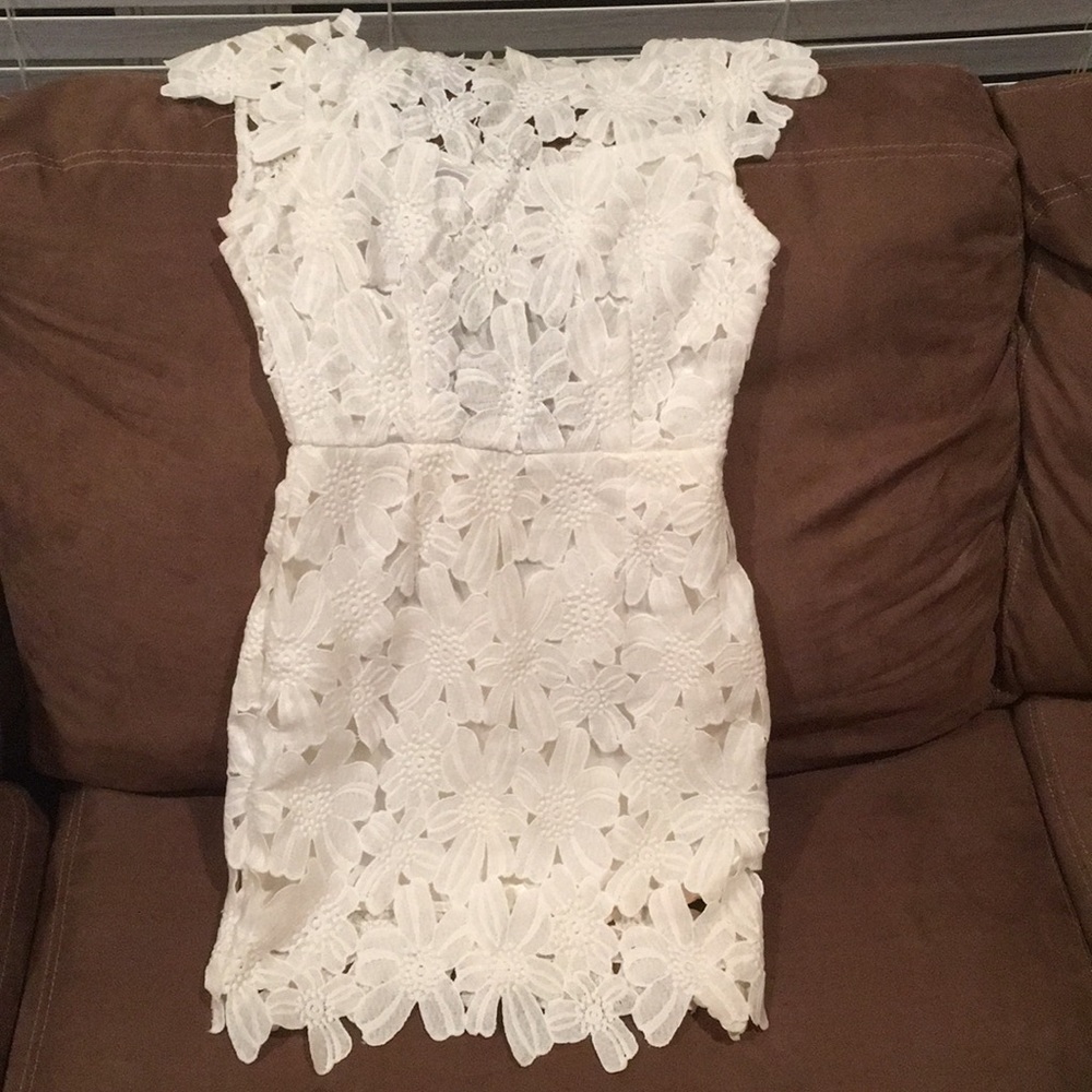 Beautiful white flower dress